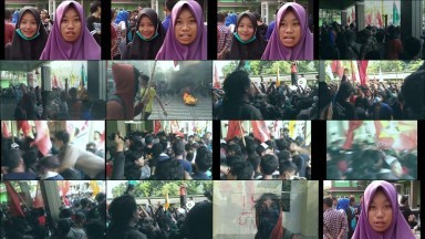 Video Demo Aksi Mahasiswa UIN Lampung kayak petarungan Smack Down